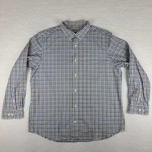 Duluth Shirt Mens 2XL XXL Blue Green Brown Check Trim‎ Fit Dress Button Down